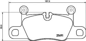 Brembo P 65 031 - Brzdové platničky -