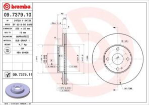 Brembo 09.7379.11 - Brzdový kotúč -