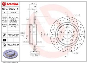 Brembo 09.7702.1X - Brzdový kotúč -