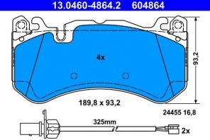ATE 13.0460-4864.2 - Brzdové platničky -