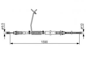 Bosch 1 987 477 175 - Brzdové lano -