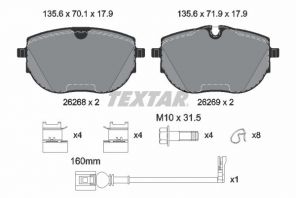 Textar 2626801 - Brzdové platničky -
