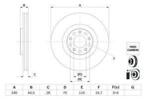 Bosch 0 986 479 E88 - Brzdový kotúč -