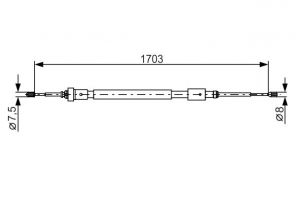 Bosch 1 987 482 315 - Brzdové lano -