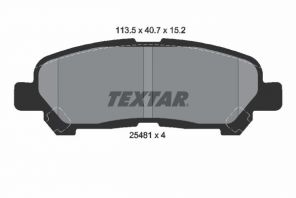 Textar 2548101 - Brzdové platničky -