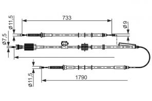Bosch 1 987 482 803 - Brzdové lano -