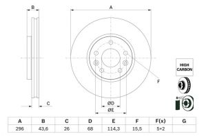 Bosch 0 986 479 F05 - Brzdový kotúč -