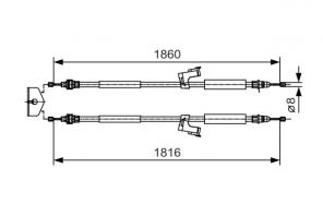 Bosch 1 987 482 019 - Brzdové lano -