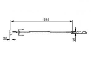 Bosch 1 987 482 145 - Brzdové lano -
