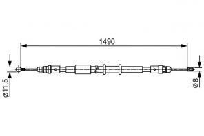 Bosch 1 987 482 553 - Brzdové lano -