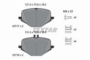 Textar 2271701 - Brzdové platničky -