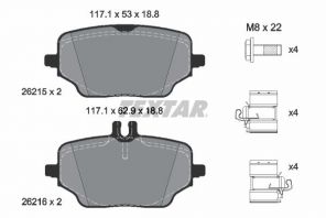 Textar 2621501 - Brzdové platničky -