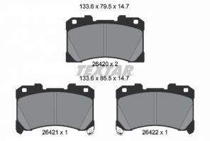 Textar 2642001 - Brzdové platničky -
