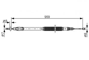 Bosch 1 987 482 001 - Brzdové lano -