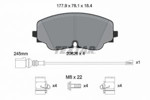 Textar 2062601 - Brzdové platničky -