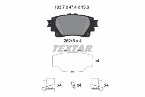 Textar 2624501 - Brzdové platničky -