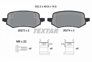 Textar 2627301 - Brzdové platničky -