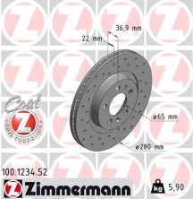 Zimmermann 100.1234.52 - Brzdový kotúč -