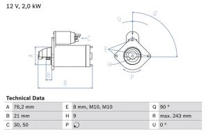Bosch 0 986 017 300 - Štartér