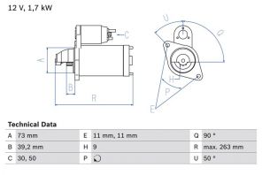 Bosch 0 986 017 440 - Štartér