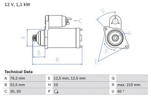 Bosch 0 986 018 430 - Štartér