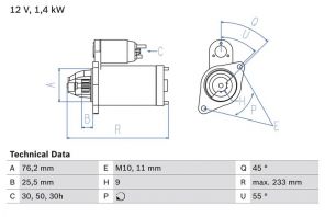 Bosch 0 986 018 890 - Štartér