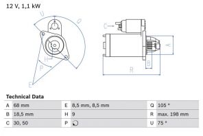 Bosch 0 986 019 870 - Štartér