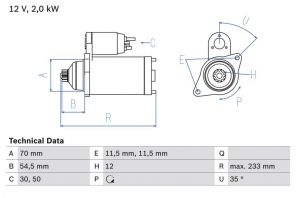 Bosch 0 986 023 540 - Štartér