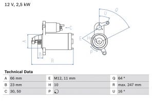 Bosch 0 986 024 040 - Štartér