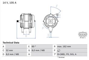 Bosch 0 986 081 090 - Alternátor