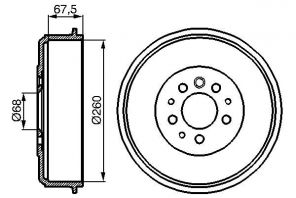 Bosch 0 986 477 046 - Brzdový bubon -