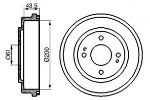 Bosch 0 986 477 081 - Brzdový bubon -