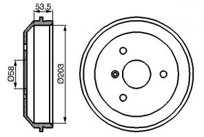 Bosch 0 986 477 103 - Brzdový bubon -