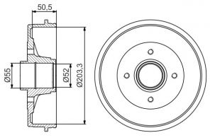 Bosch 0 986 477 172 - Brzdový bubon -