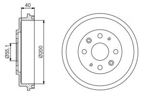 Bosch 0 986 477 191 - Brzdový bubon -