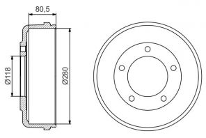 Bosch 0 986 477 203 - Brzdový bubon -