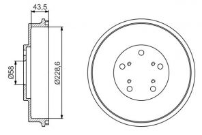 Bosch 0 986 477 231 - Brzdový bubon -