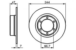 Bosch 0 986 478 050 - Brzdový kotúč -