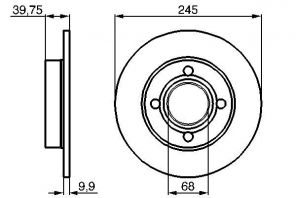 Bosch 0 986 478 216 - Brzdový kotúč -