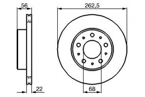 Bosch 0 986 478 283 - Brzdový kotúč -