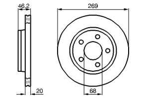 Bosch 0 986 478 316 - Brzdový kotúč -