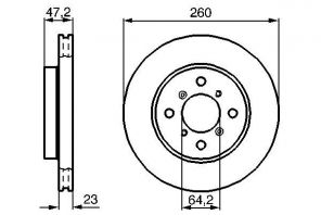 Bosch 0 986 478 415 - Brzdový kotúč -