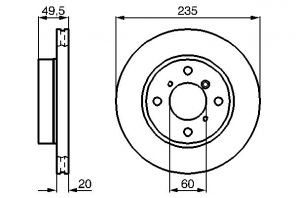 Bosch 0 986 478 450 - Brzdový kotúč -