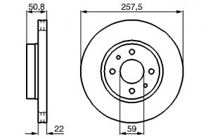 Bosch 0 986 478 512 - Brzdový kotúč -