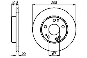 Bosch 0 986 478 525 - Brzdový kotúč -
