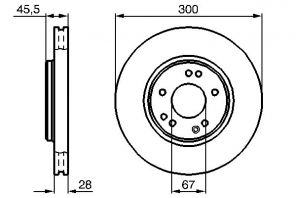 Bosch 0 986 478 526 - Brzdový kotúč -