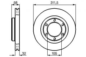 Bosch 0 986 478 580 - Brzdový kotúč -