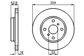 Bosch 0 986 478 585 - Brzdový kotúč -