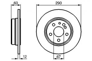 Bosch 0 986 478 607 - Brzdový kotúč -