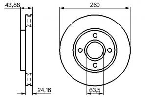 Bosch 0 986 478 671 - Brzdový kotúč -